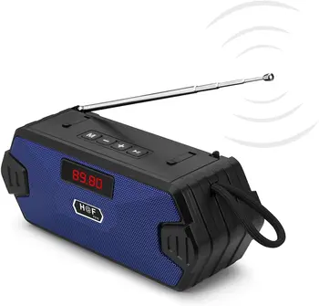 Безжично радио, FM-Говорител| Портативно Радио с оповещением за времето, Джобно Метеорологична Радио Noaa, USB Зареждане, за работа на Открито урагани